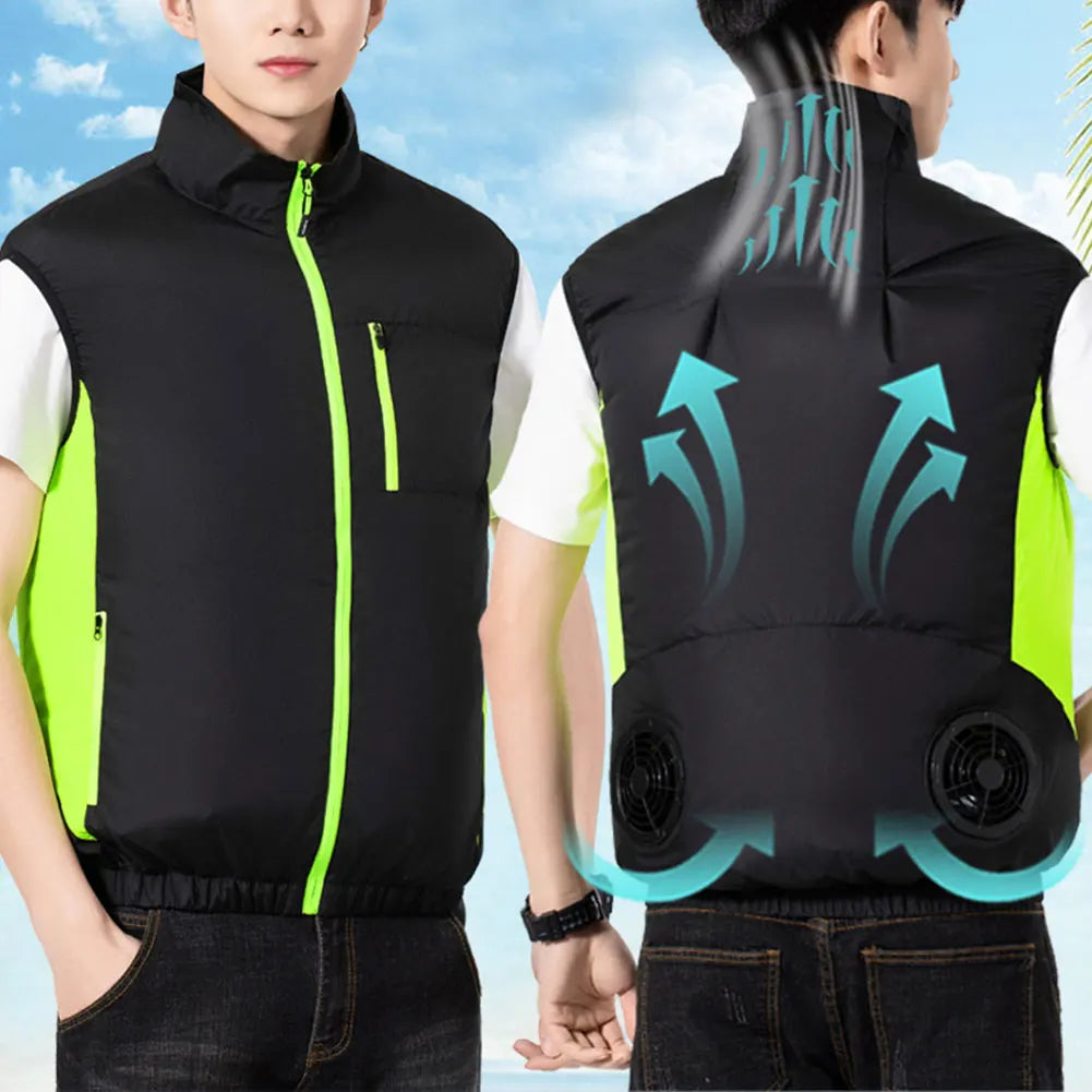 cooling fan jacket for outdoor work hiking