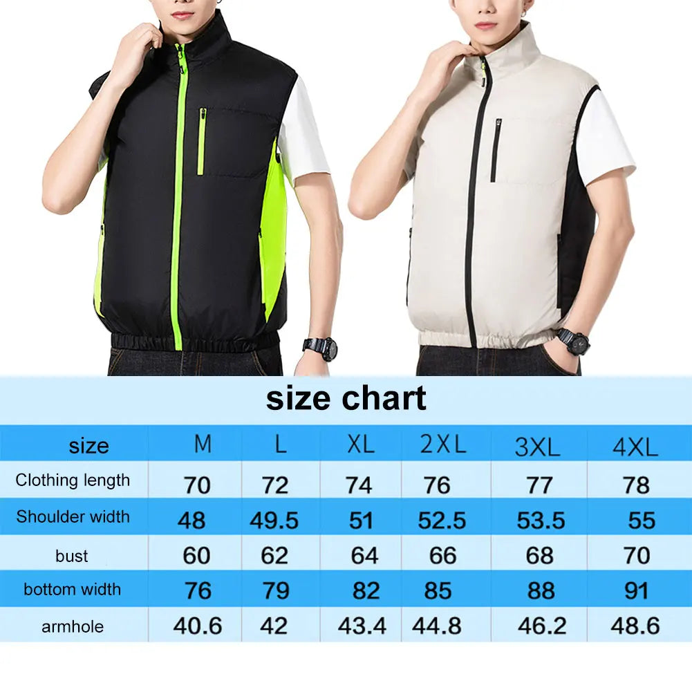 cooling fan jacket for outdoor work hiking